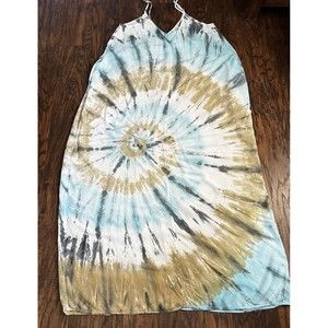 Love Stitch Blue Tie Dye Maxi Dress Size S/M EUC